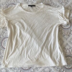 White House Black Market Ivory Short Sleeve Top